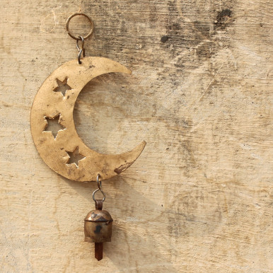 Handcrafted Crescent Hanging Bell